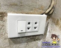 รื้อเปลี่ยนชุดสวิทย์ไฟและปลั๊กไฟ